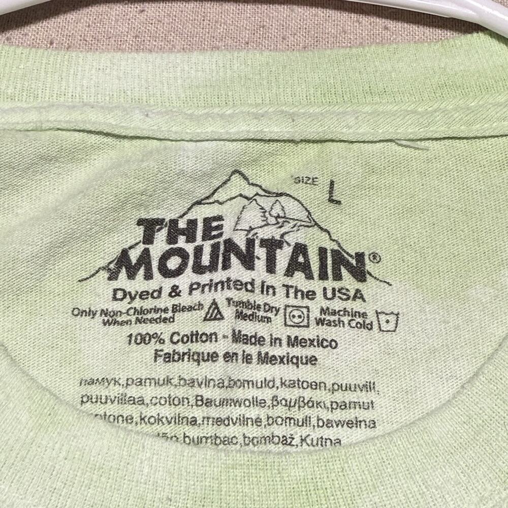 The Mountain Mens T-shirt Green St. Patrick's Fairy Fantasy Size L Irish Tie-Dye - Picture 4 of 8